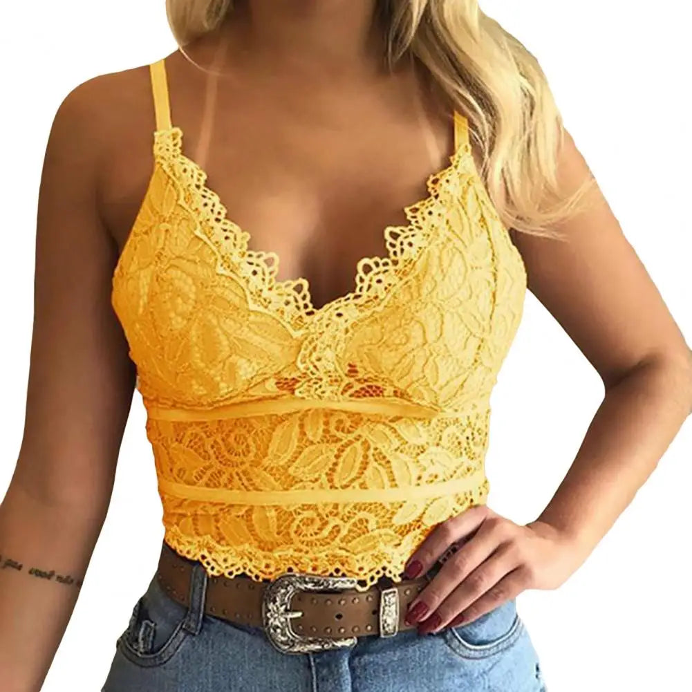 Summer Women Lace Sexy Camisole V Neck Tank Top Underwear