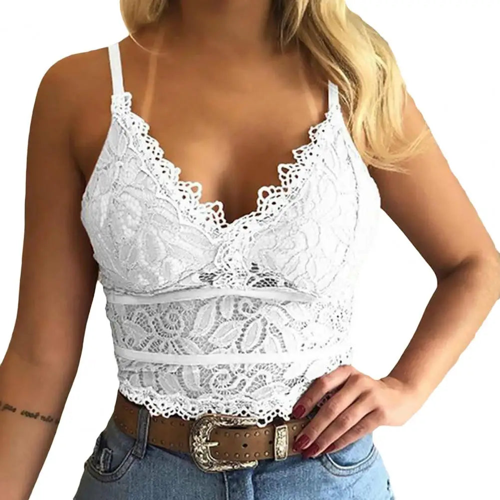 Summer Women Lace Sexy Camisole V Neck Tank Top Underwear