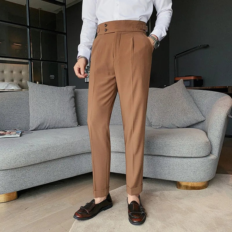 Men's High Waist Trousers