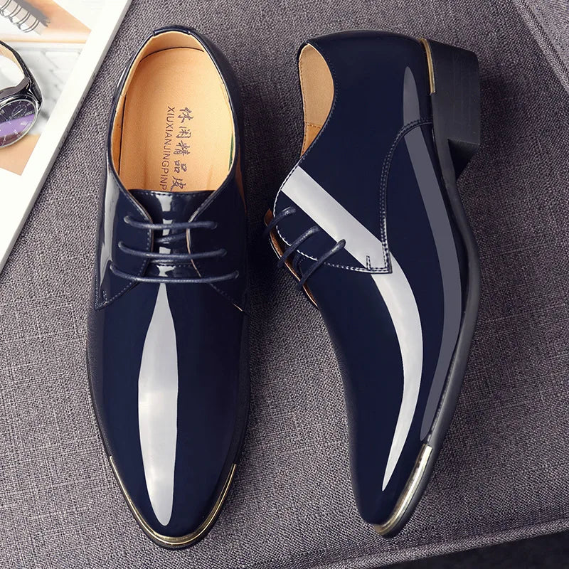 mens patent leather shoes