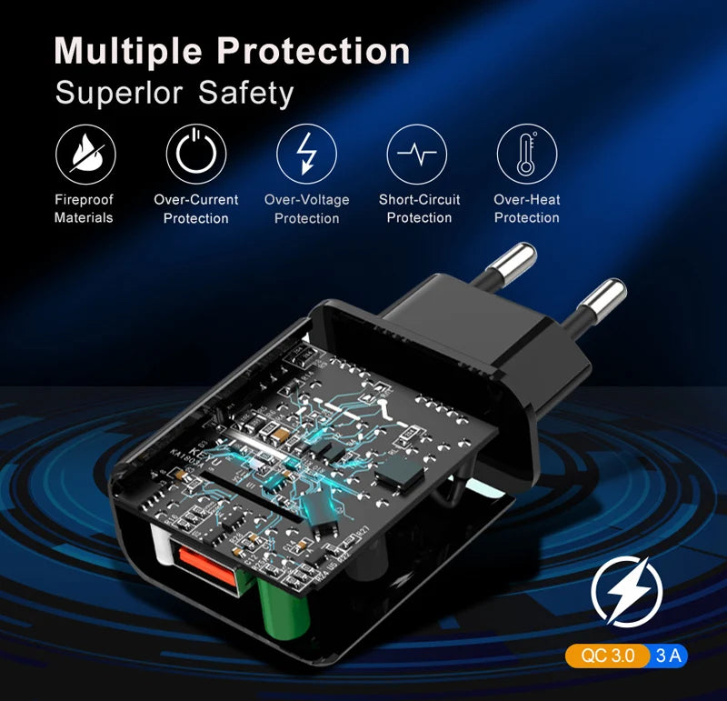 18W 3A Fast Charging  C USB Charger Cable