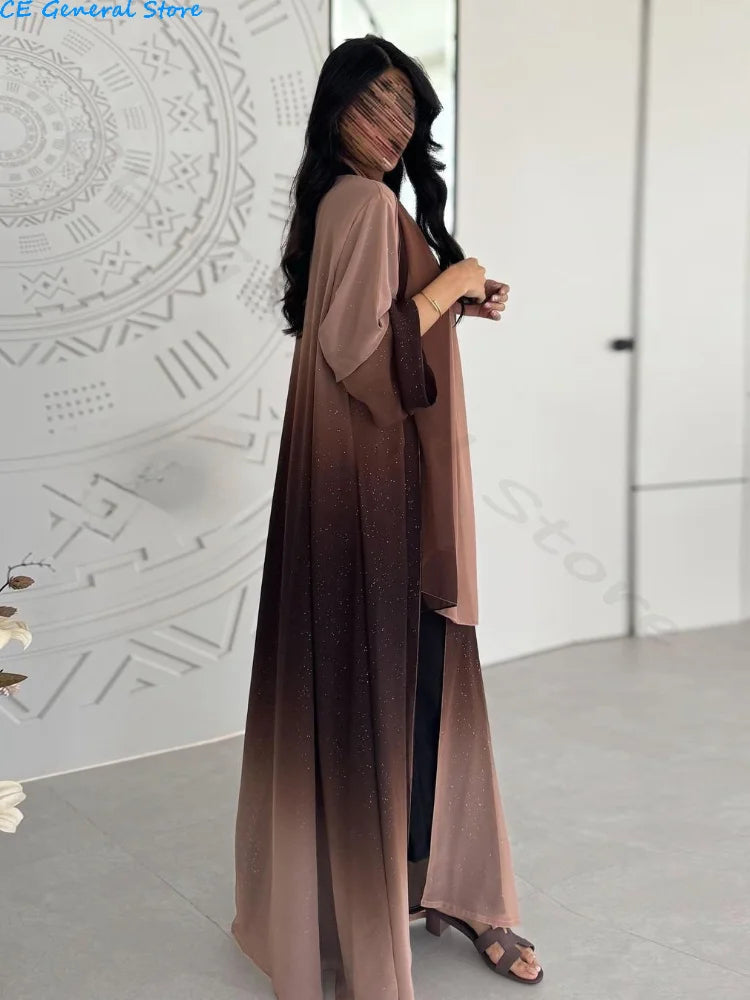 Muslim Abaya Women Cardigan Jalabiya Morocco Party Dresses 2024