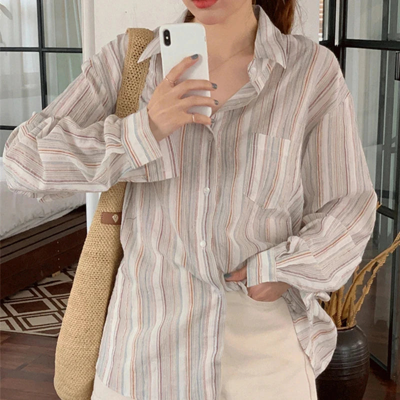 Tawoos Vintage Striped Shirts