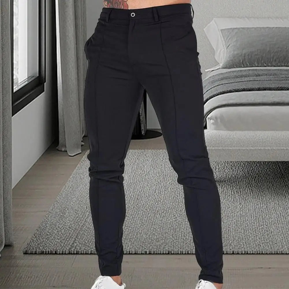 Adjustable Waist Pants Breathable Slim Fit