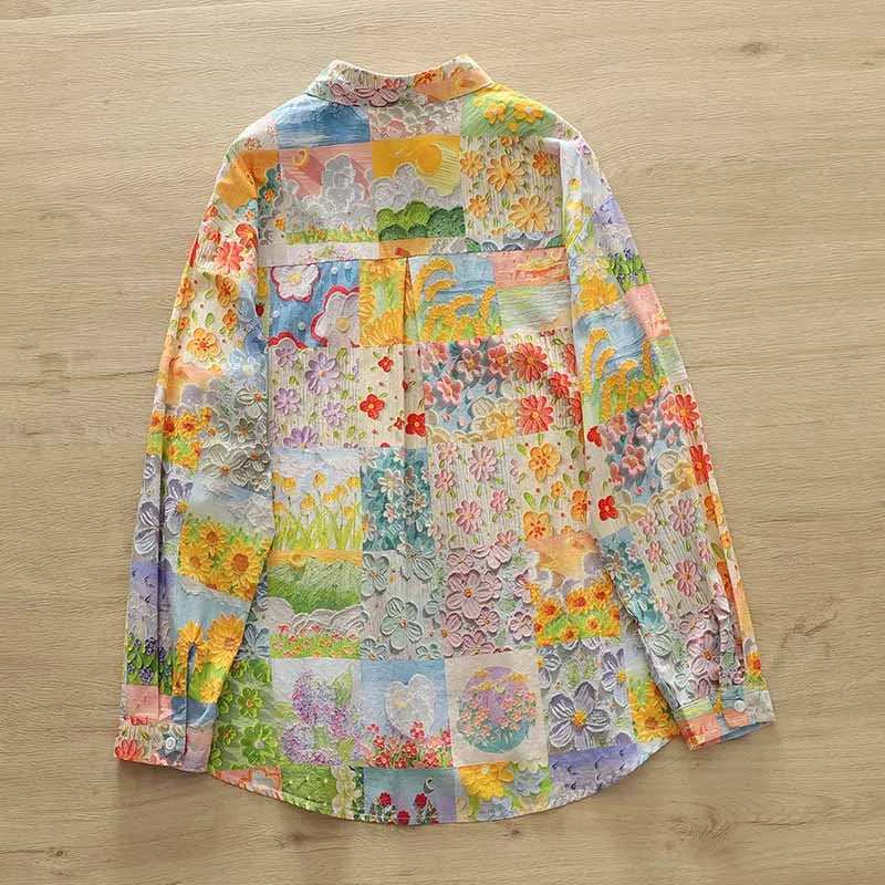 Women's Floral Pattern Printed Shirt