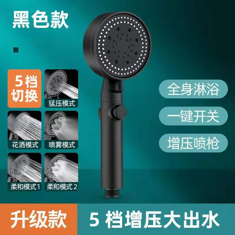 5 Mode High Pressure Shower Head Adjustable