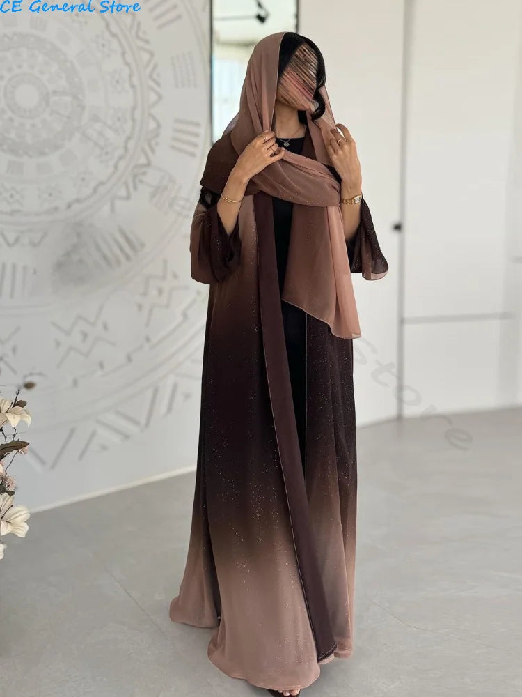 Muslim Abaya Women Cardigan Jalabiya Morocco Party Dresses 2024