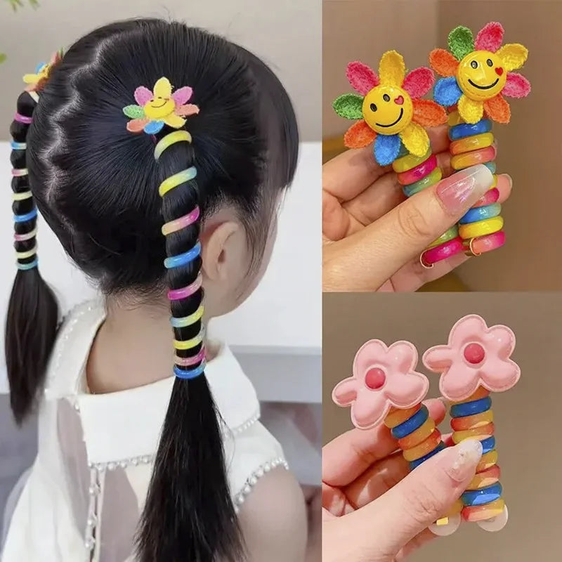 2Pcs Girls Elastic Rubber Bands