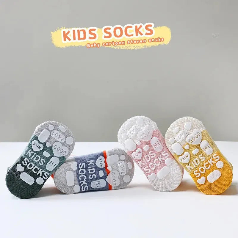 5Pairs/Lot Baby Anti Slip Socks