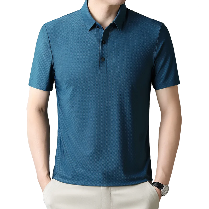 Trend Ice Silk Lapel Breathable Polo Shirt