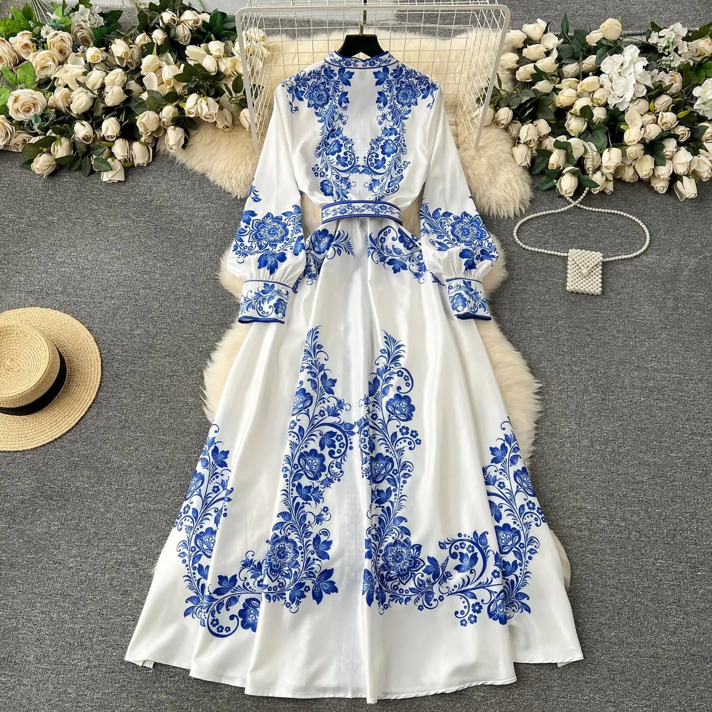 Elegant Vintage Evening Party Maxi Dress For Women 2024 Fashion