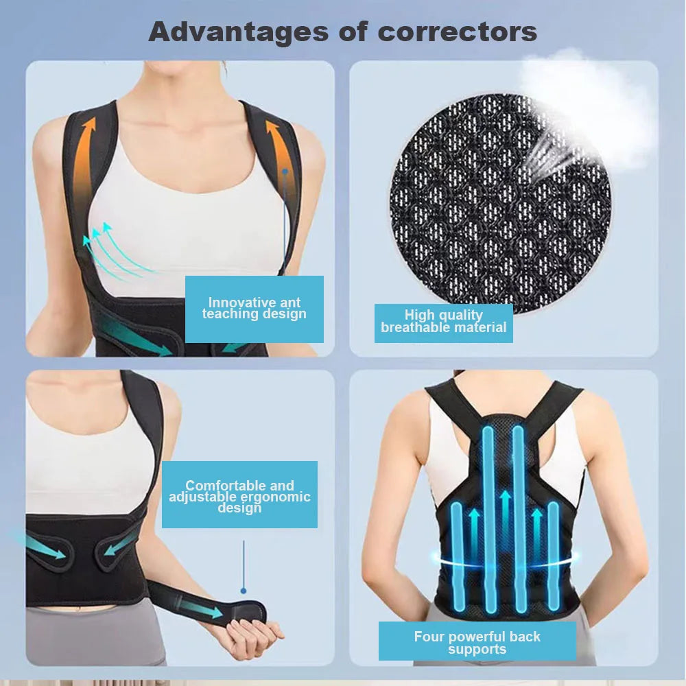 Multifunctional Adjustable Back Brace For Adult