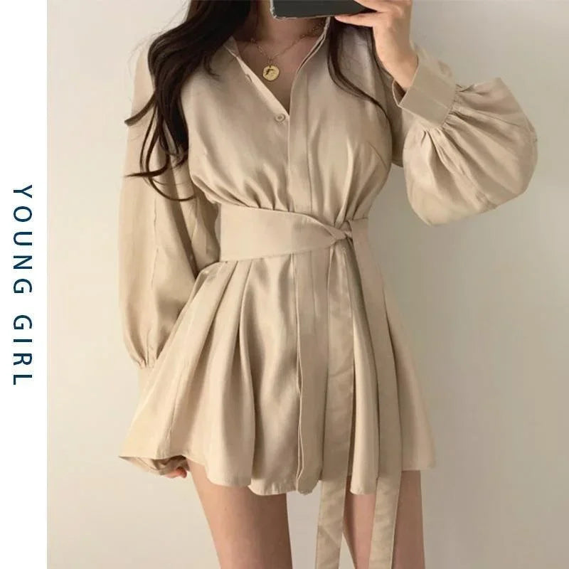 Sleeve Shirt Shorts Two-piece Women