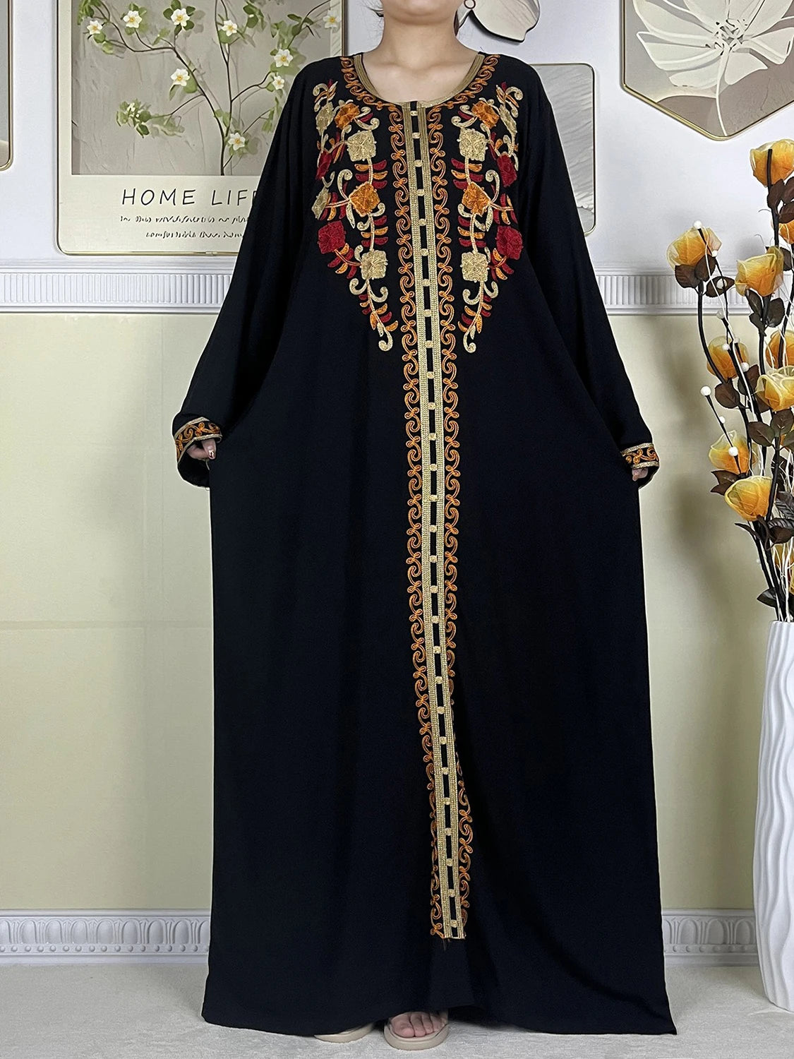 New Muslim Women Abaya High Quality Long Sleeved Dress 2024