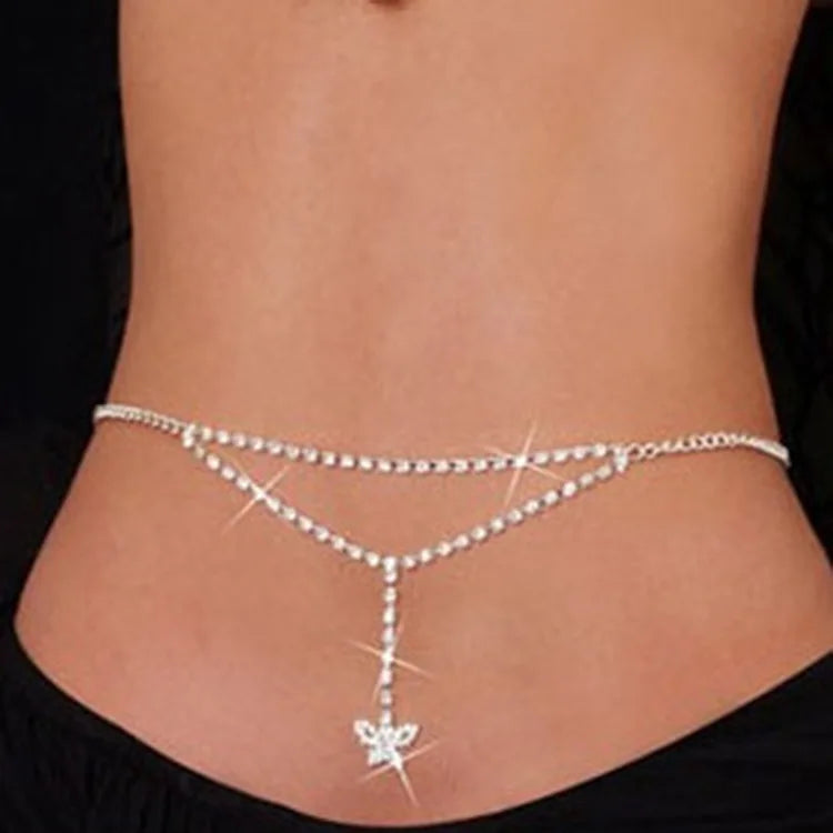 Rhinestone Body Chains Belt Crystal Waist Chains