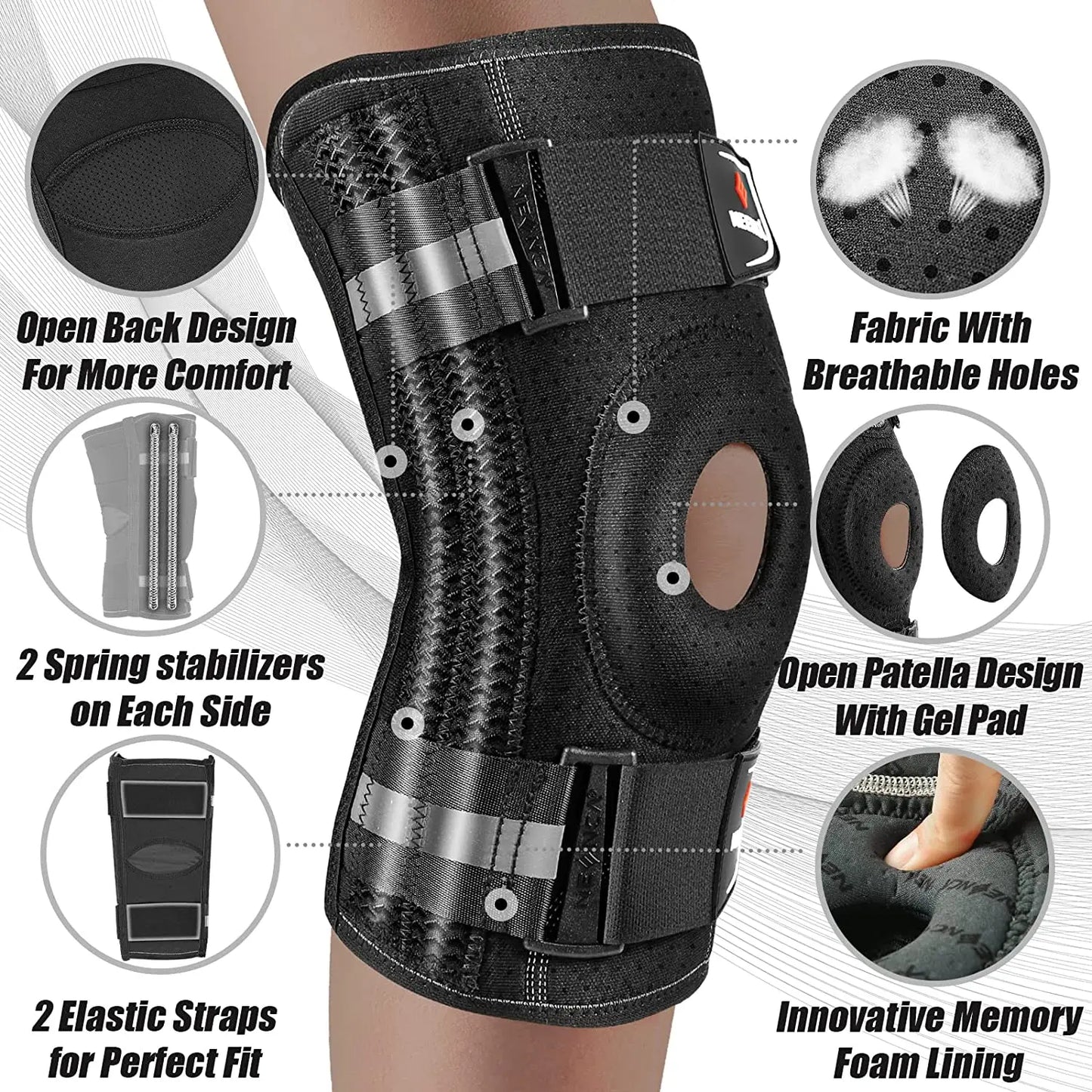 NEENCA Knee Brace for Knee Pain with Patella Gel Pad