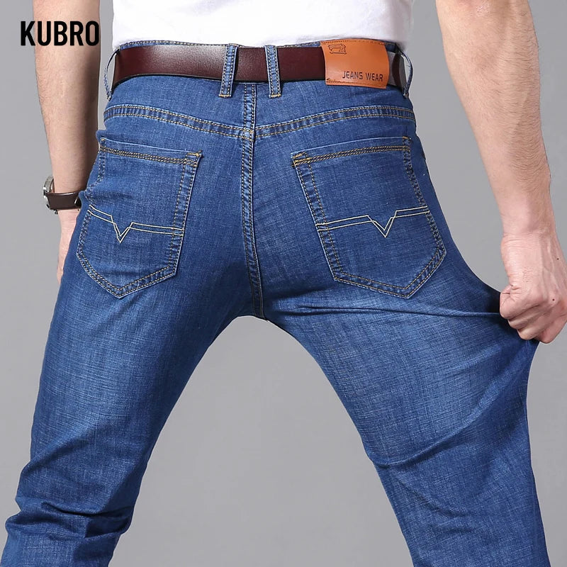 KUBRO Men Business Stretch Men's Jeans