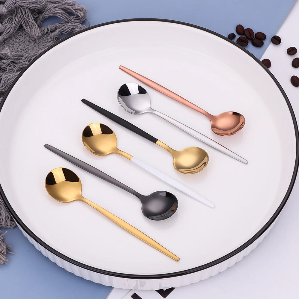 Coffee Spoon Set Ice Cream Cake Dessert Mini Spoon Afternoon Party Cutlery