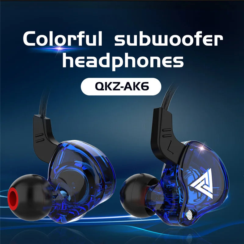 Original QKZ AK6 Copper Driver HiFi Wired Earphone