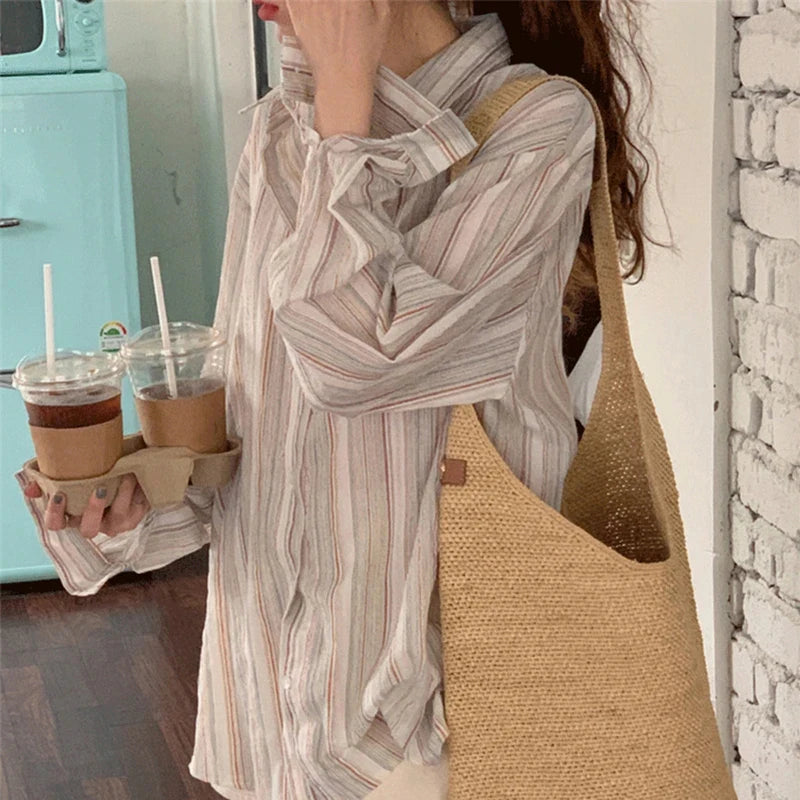 Tawoos Vintage Striped Shirts