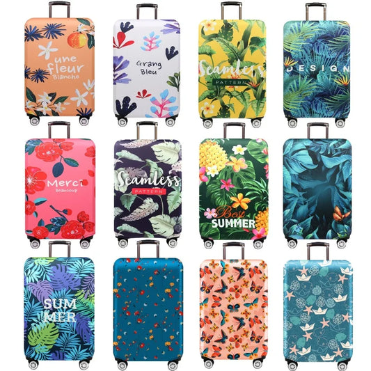 Thick Elastic Plant Luggage Protective Cover Zipper