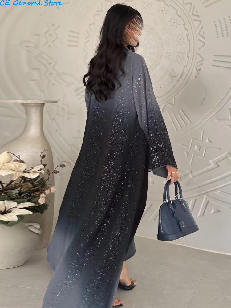 Muslim Abaya Women Cardigan Jalabiya Morocco Party Dresses 2024