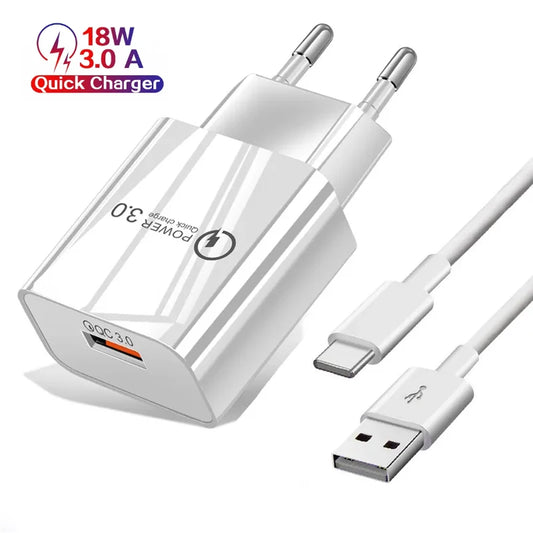 18W 3A Fast Charging  C USB Charger Cable