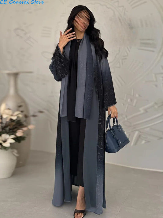 Muslim Abaya Women Cardigan Jalabiya Morocco Party Dresses 2024