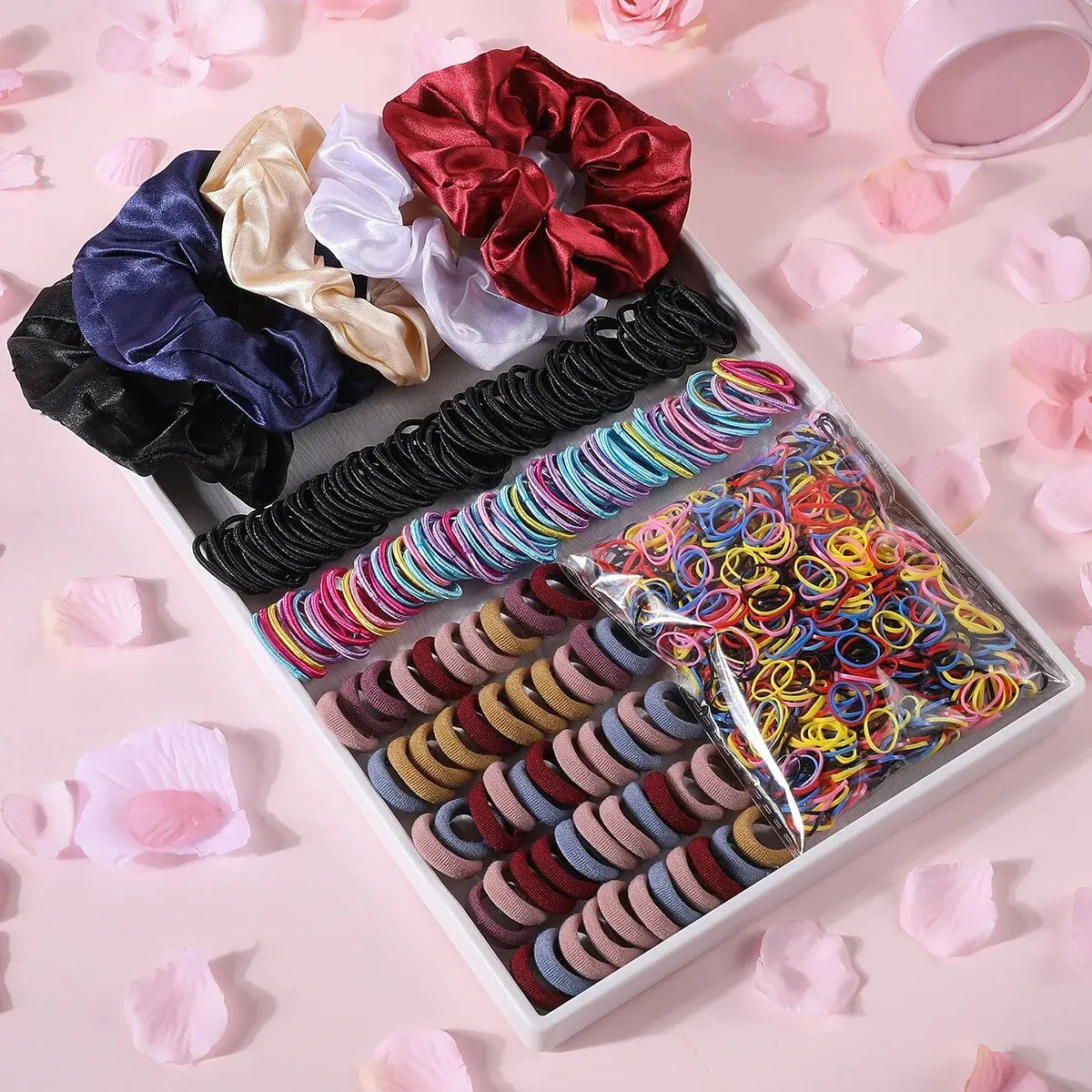 2155Pcs Girls Colorful Hair Bands Set Nylon Elastic