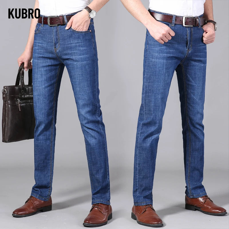 KUBRO Men Business Stretch Men's Jeans