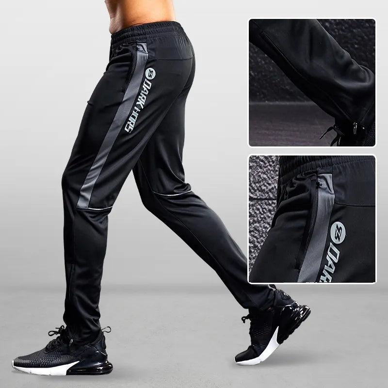 Men Sport and Running Pants With Zipper Pockets