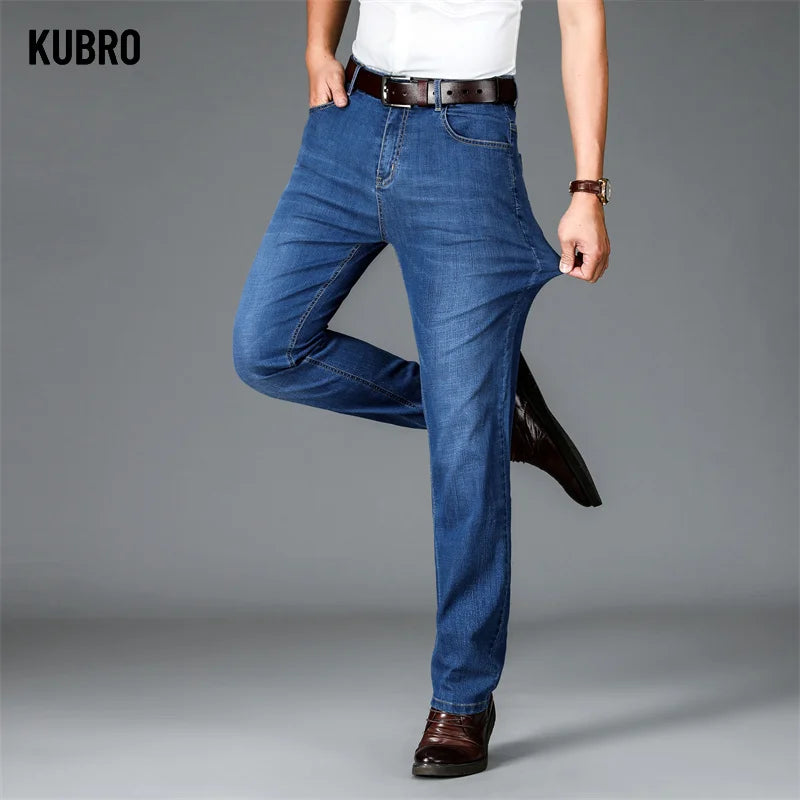 KUBRO Men Business Stretch Men's Jeans