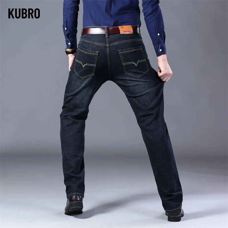 KUBRO Men Business Stretch Men's Jeans