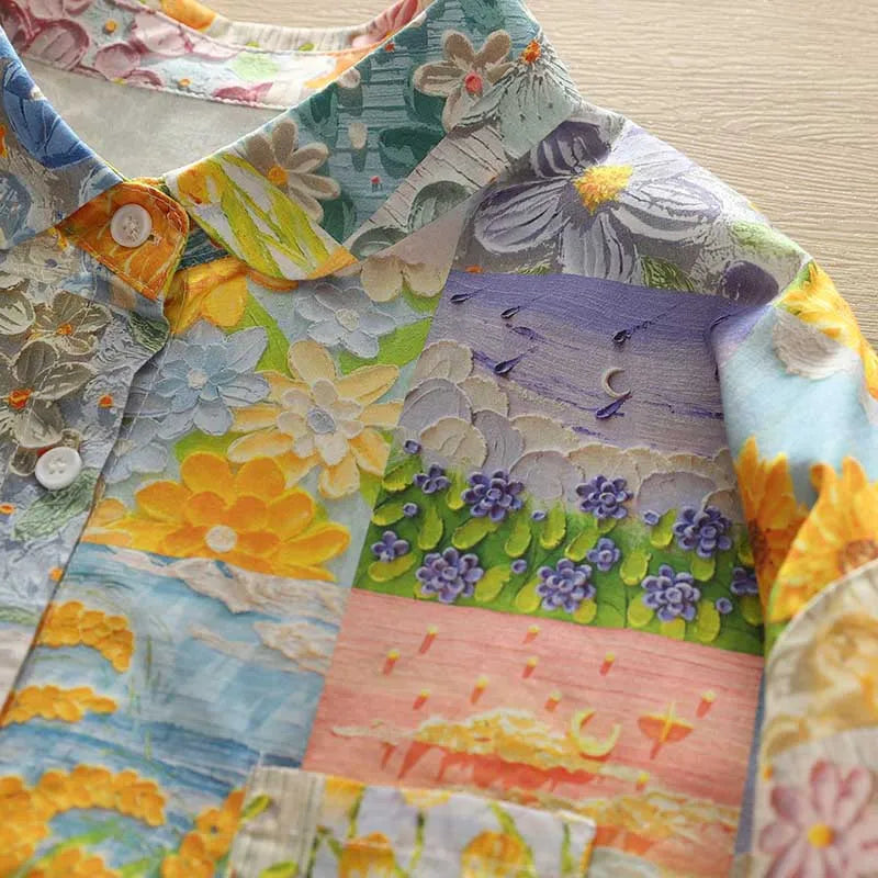 Women's Floral Pattern Printed Shirt