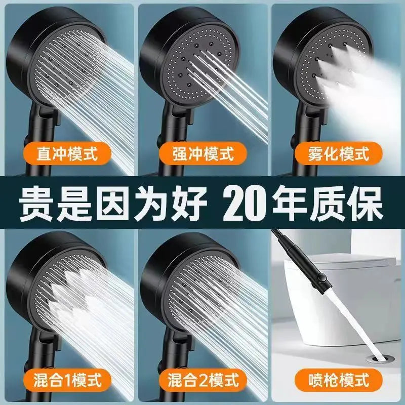 5 Mode High Pressure Shower Head Adjustable