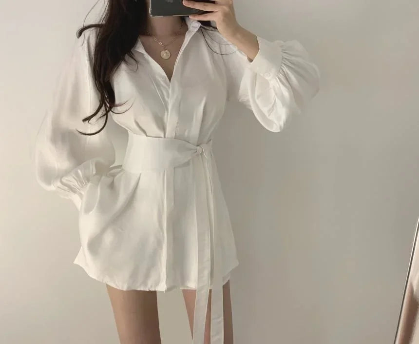 Sleeve Shirt Shorts Two-piece Women