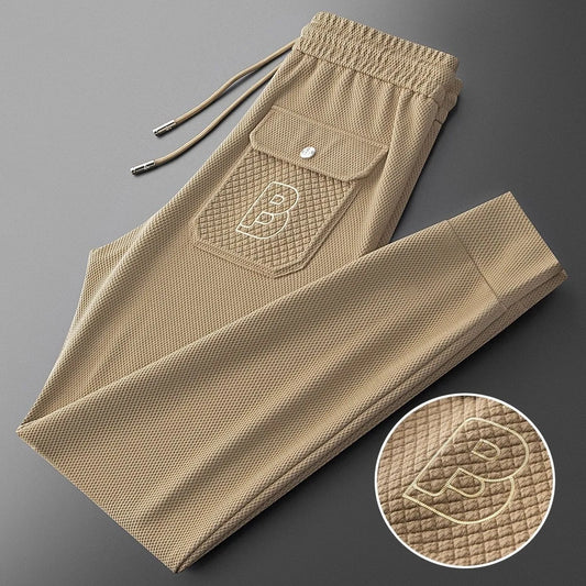 Light luxury high-end casual embroidered pants