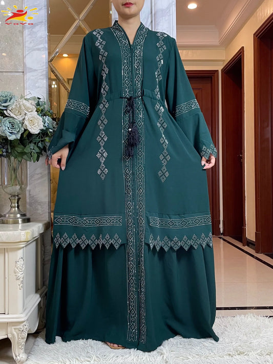 Latest fall Women Elegant Dress Dubai Abaya