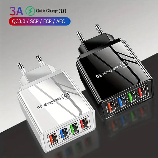 4 Ports Adapter QC 3.0 Quick Charge 3.0 USB Charger