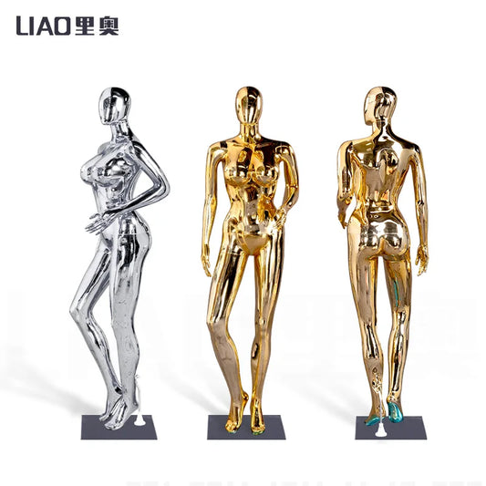 Chrom plastic body Gold silver mannequin