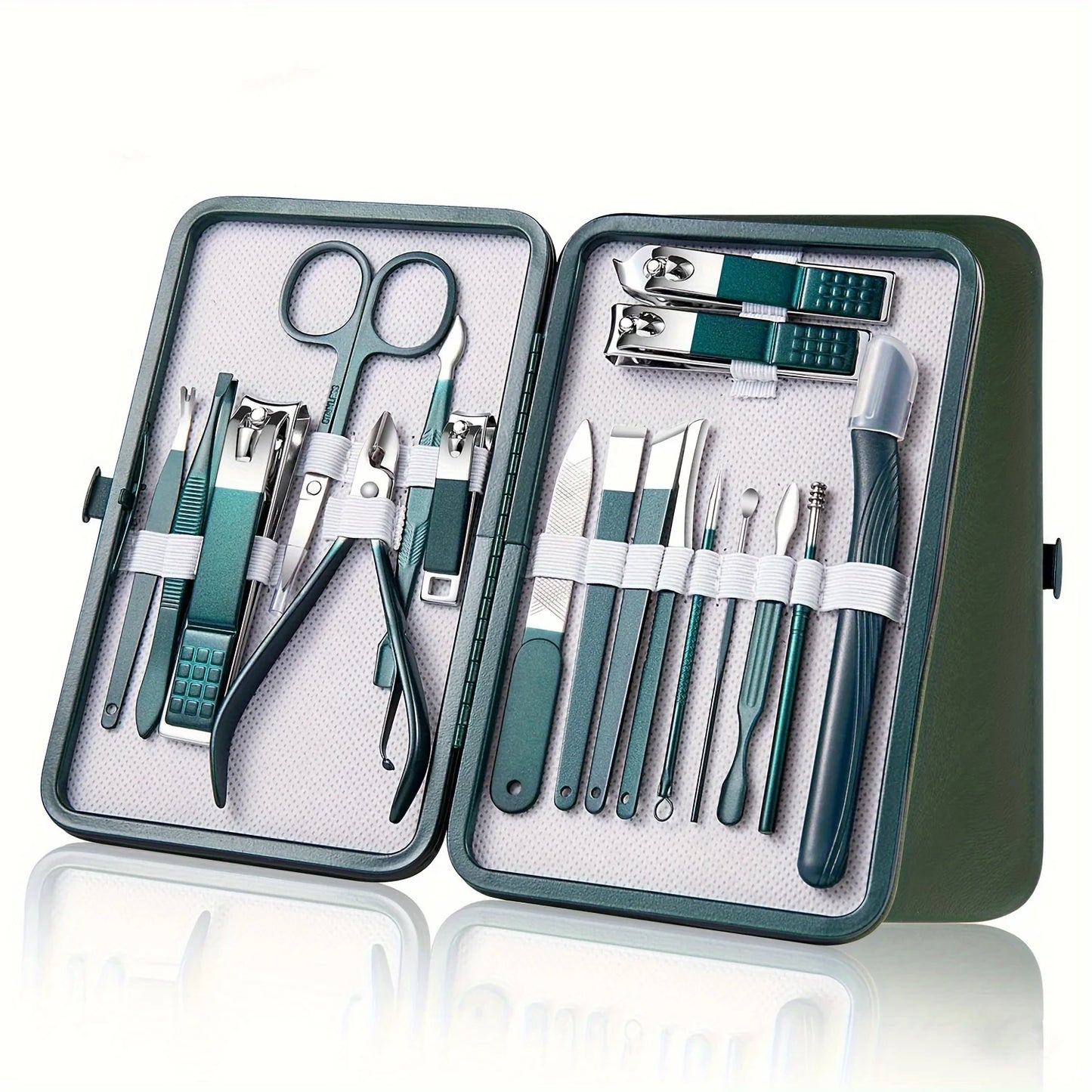 Professional 7-18 Piece Nail Care Kit Stainless Steel Manicure & Pedicure