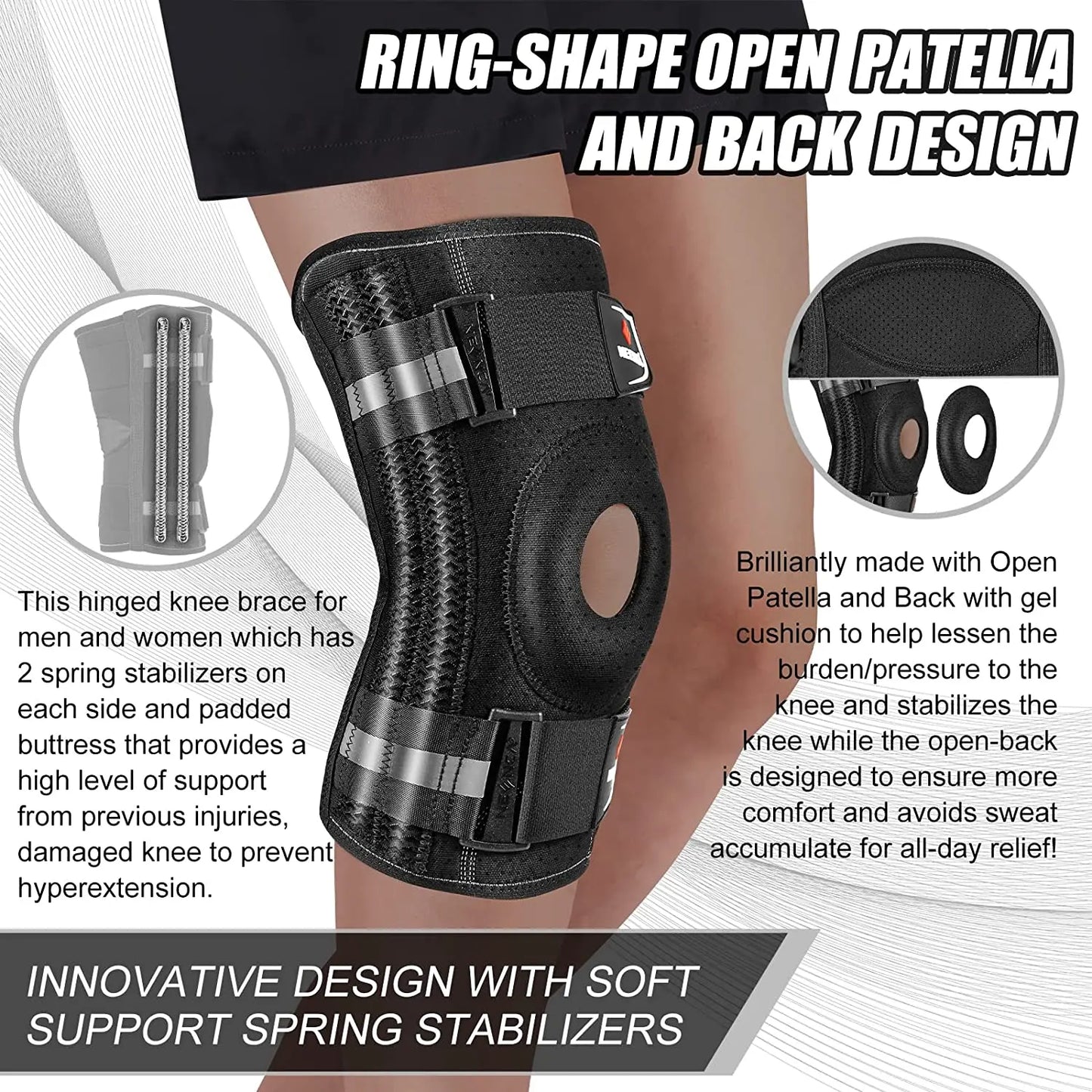 NEENCA Knee Brace for Knee Pain with Patella Gel Pad