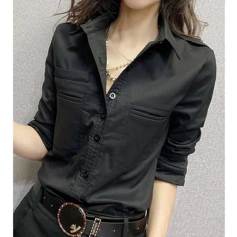 Office Lady Long Sleeve Blouse