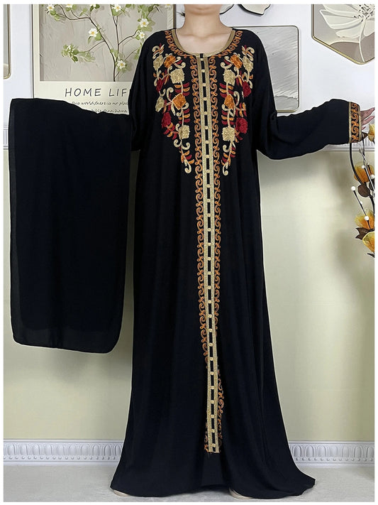 New Muslim Women Abaya High Quality Long Sleeved Dress 2024