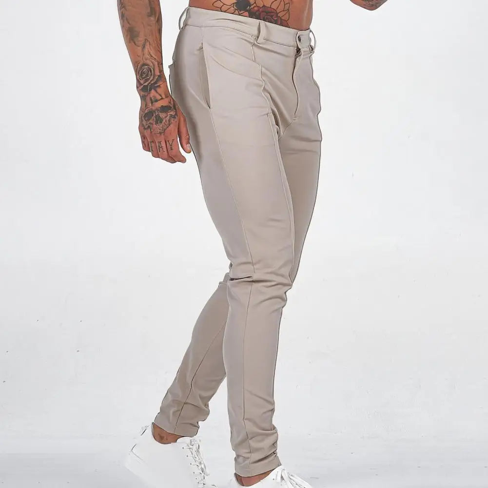 Adjustable Waist Pants Breathable Slim Fit