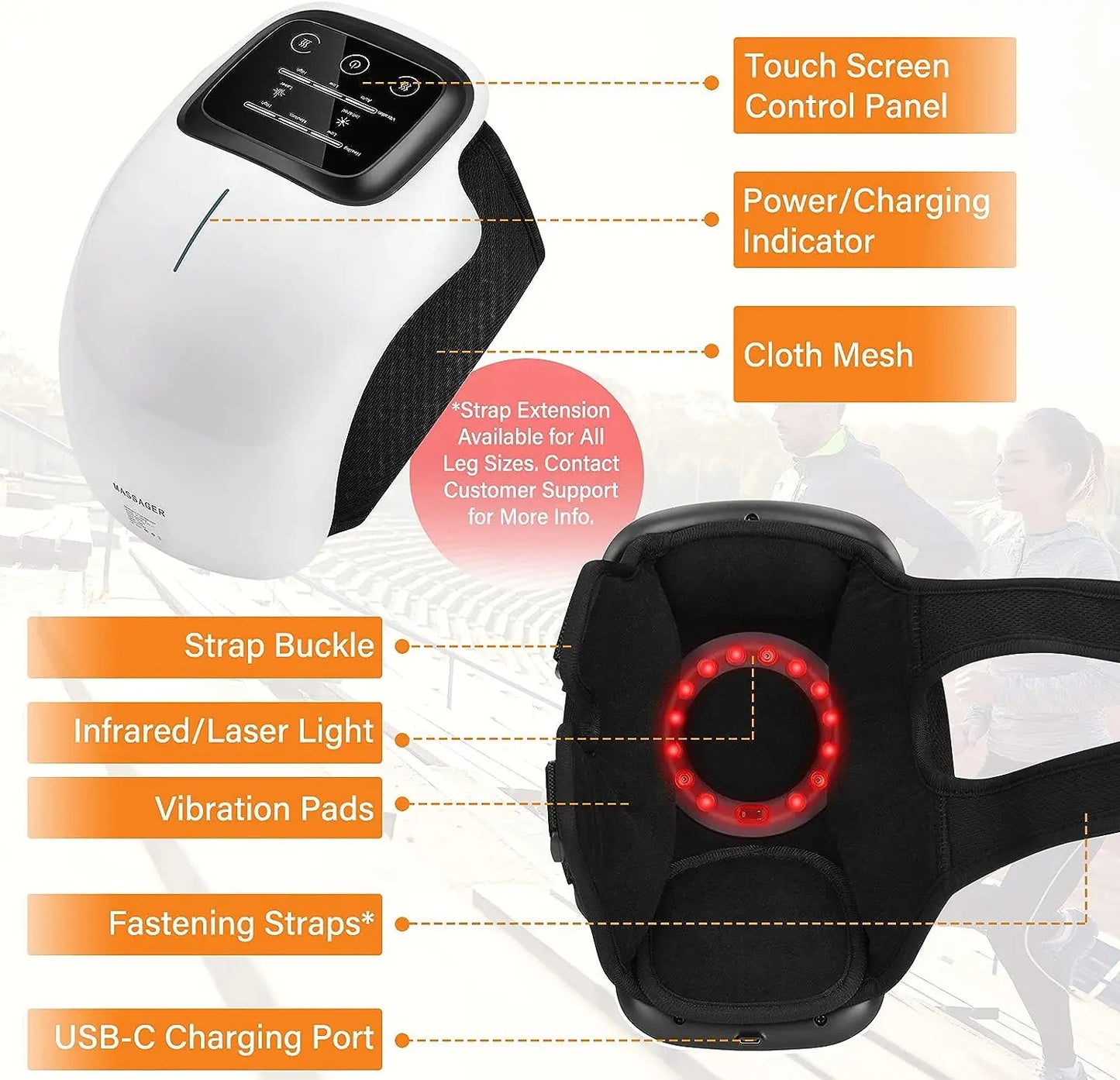 Knee Massager Infrared Heat and Vibration Knee Pain Relief