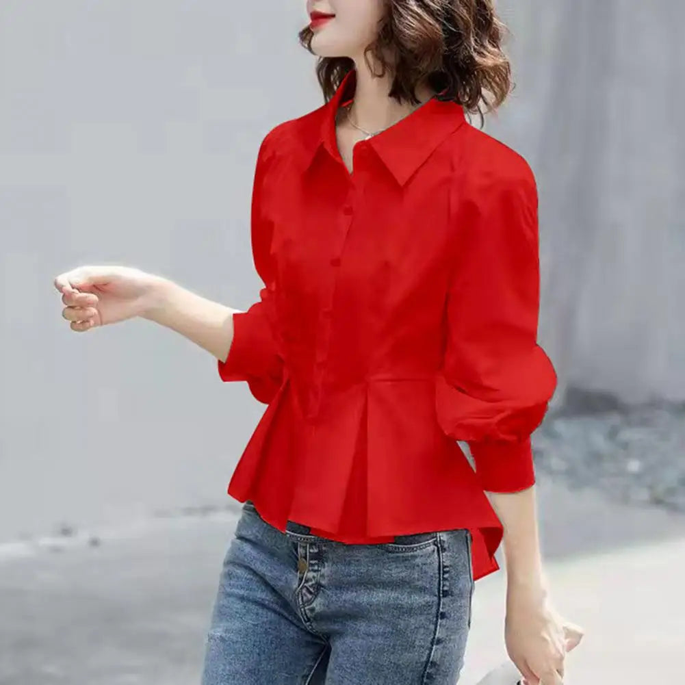 Spring Fall Blouse OL Style Long Sleeve