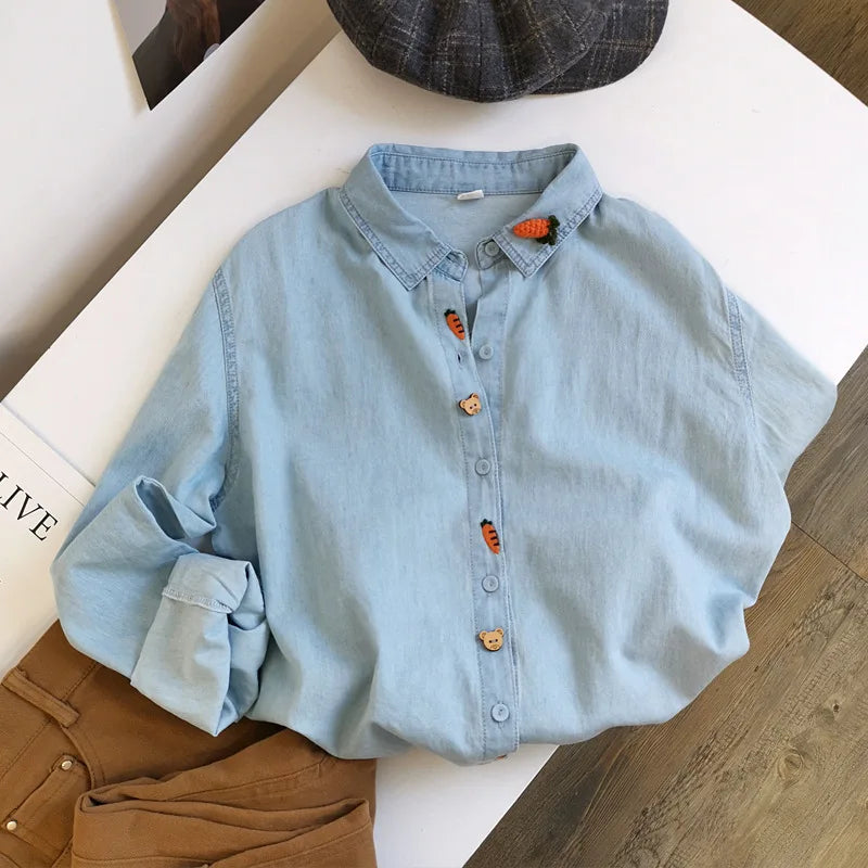 New Autumn Cotton Denim Shirts