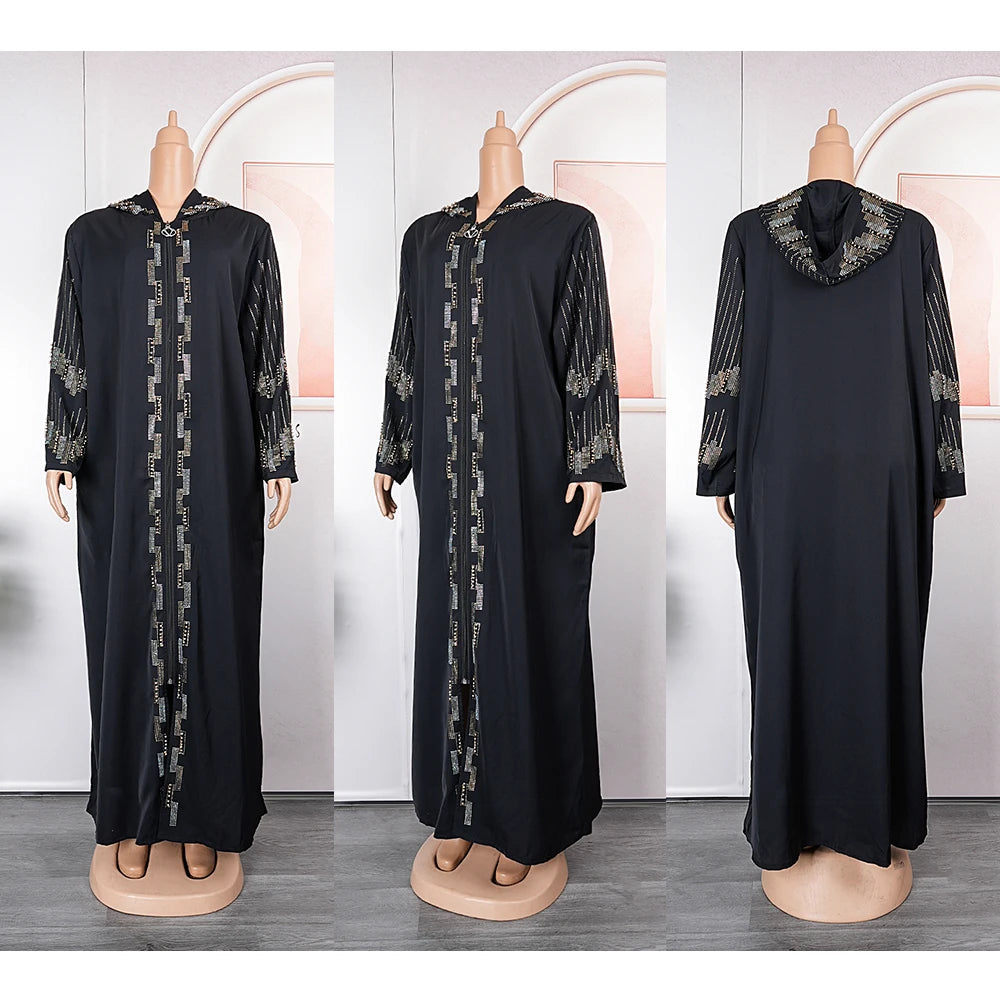 Open Abaya Dubai Kaftan Muslim Cardigan Abayas 2024