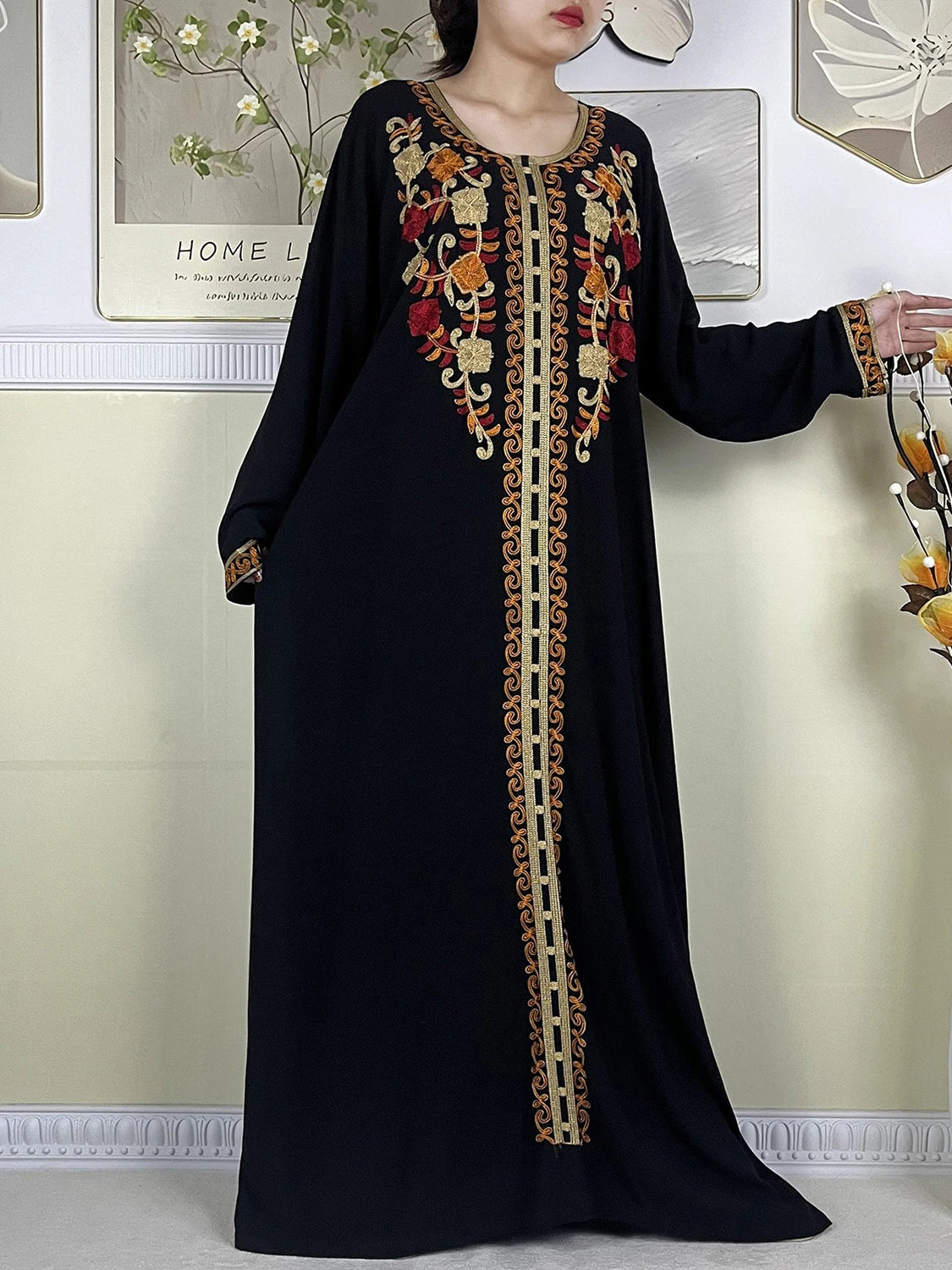 New Muslim Women Abaya High Quality Long Sleeved Dress 2024